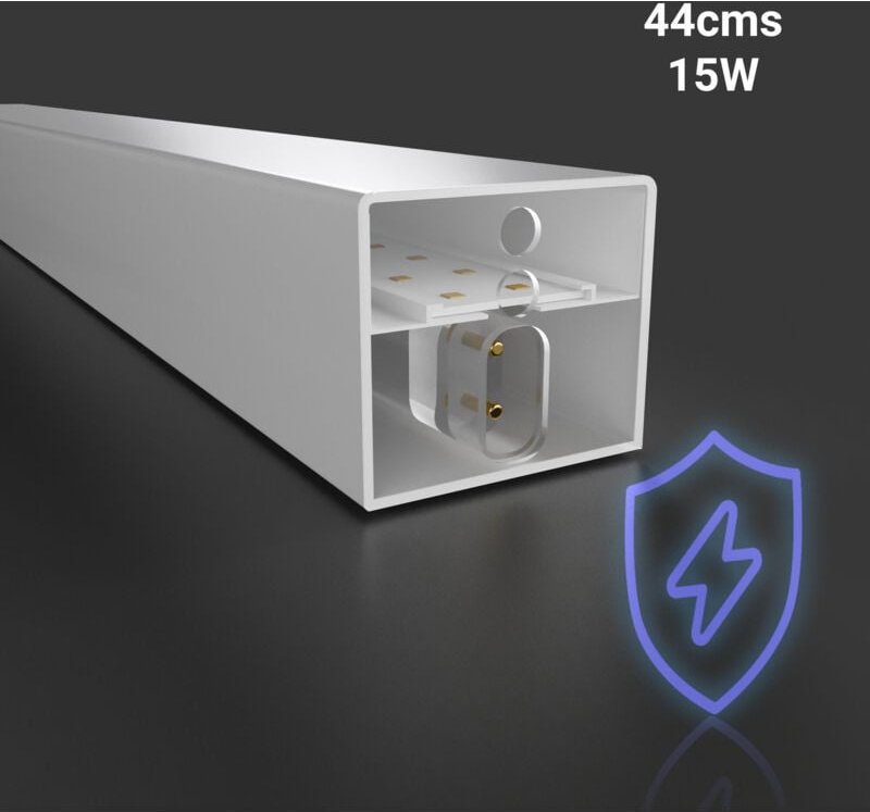 Linearleuchte für Sechseck - 6500K - 40 x 4 cm