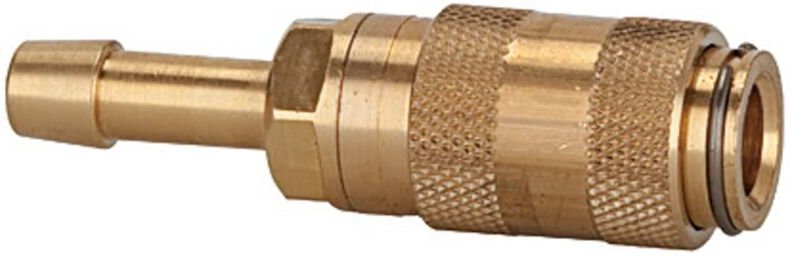 Schnellverschlusskupplung nw 2,7, Messing blank, Tülle lw 3 - Riegler
