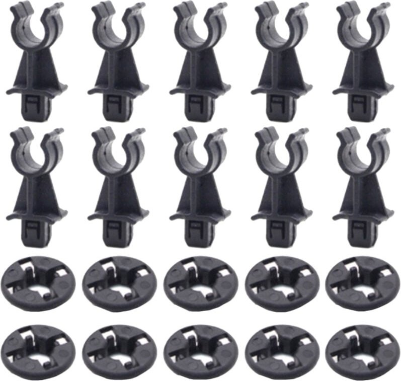 Tlily - 10 Set Halter für Dualis J10 Navara D40 R51 Motorhauben Halterung Prod Rod Klemme Clip