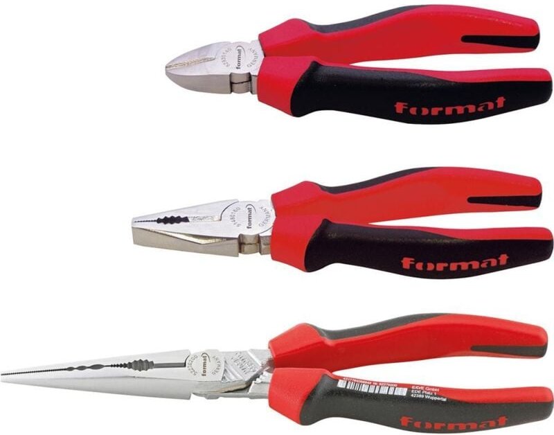 Zangen-Satz verchromt 3tlg. 2-Komp-Heft - Format