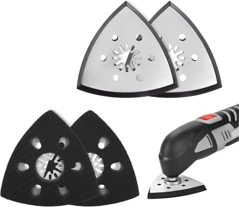 4-tlg. Dreieckschleifer-Pad, Parkside-Schleifpad, Dreieckschleifer-Pad, Parkside-Multifunktionswerkzeug-Zubehör, Dreieck...