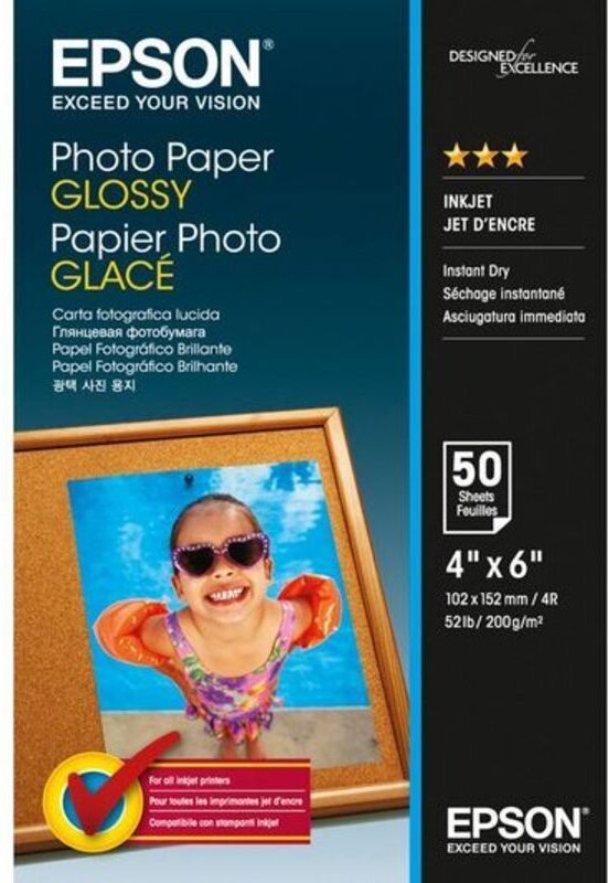 Epson Glossy Fotopapier 1015cm 50 Blatt (C13S042547)
