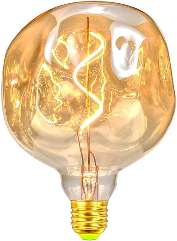 Aougo - 4 w dimmbare Vintage-LED-Glühbirnen, unregelmäßige Form, 220/240 v, E27-Edison-Schraube, Spezialität, antike dek...