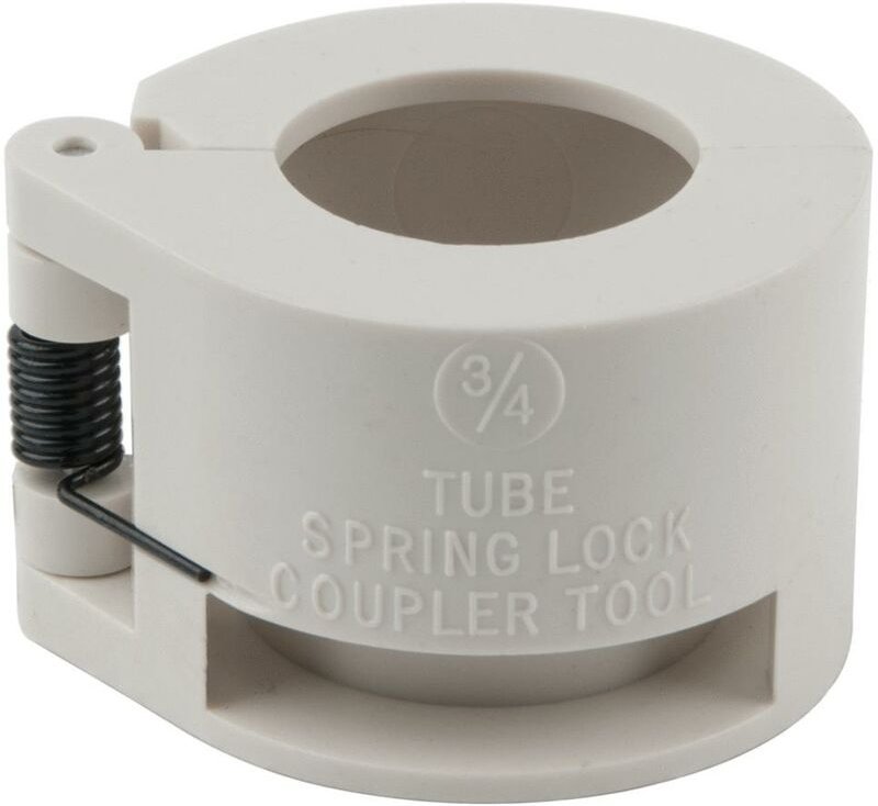 Trommel-Entriegler mit Feder, weiß, 3/4"