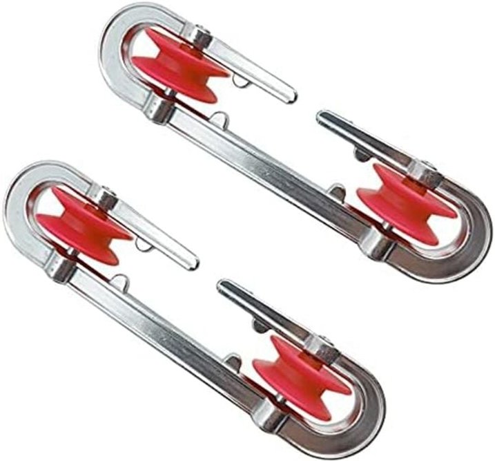 Tlily - Aluminium-WäScheleine-Spreizer, Riemenscheiben-WäScheleine-ZubehöR für Schwere Lasten und Lange WäScheleine, 2Er...