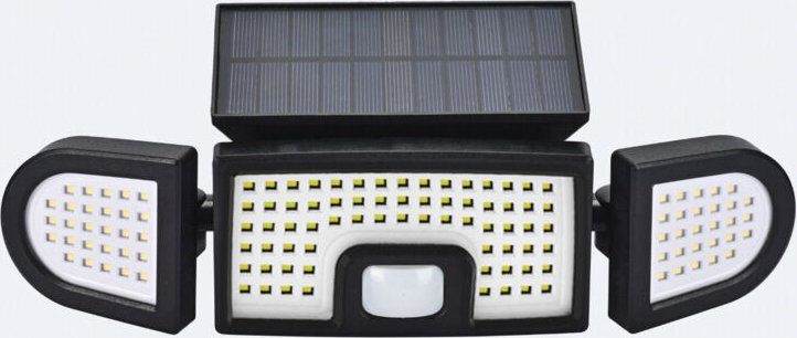 Led Flutlicht Solar 7W ip mit PIR-Bewegungssensor und Dämmerungssensor 6000K - 6500K Ja Schwarz Kaltweiß