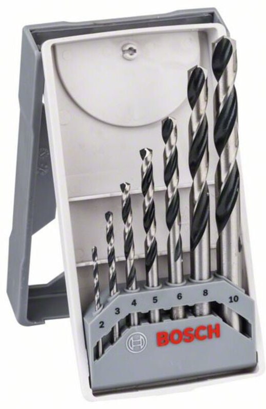 Bosch - Accessories 2608577347 hss Metall-Spiralbohrer-Set 7teilig 2 mm, 3 mm, 4 mm, 5 mm, 6 mm, 7 mm,