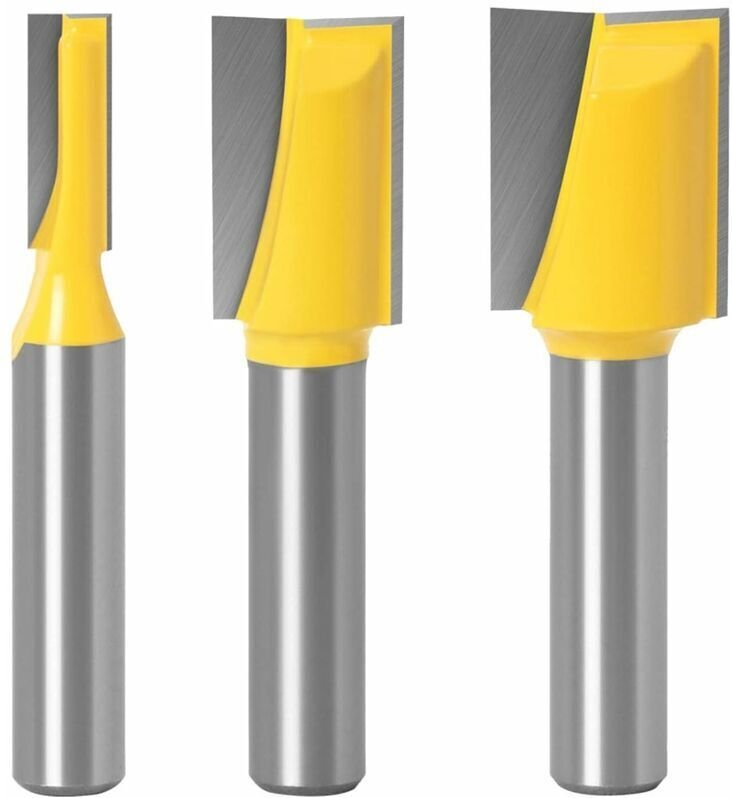 8-mm-Nutfräser, Holzbearbeitungsfräser, Profilfräser, Hartmetallspitze, Holzbearbeitungswerkzeug, 3-teiliges Set