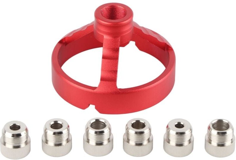 Holzbearbeitung Stanzbohrer Vertikale Befestigung Bohrerführung Bohrlehre für Gerade Löcher 5/6/7/8/9/10mm(rot) - Ej.lif...