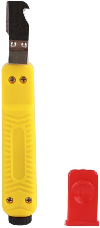 Eosnow Abisolierzange, Abisolierwerkzeug mit einstellbarer Schnitttiefe, gebogener Stift für Gummikabel, PVC-Kabel