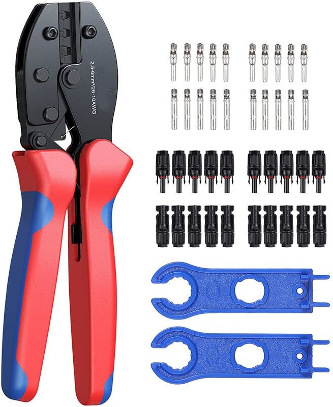 Thumbnail - MC3 MC4 Solar-Crimpwerkzeuge für Solarpanel-PV-Kabel 2,5/4,0/6,0 mm² + 20 Stück MC4-Stecker, weiblich, Solarpanel-Kabel ...