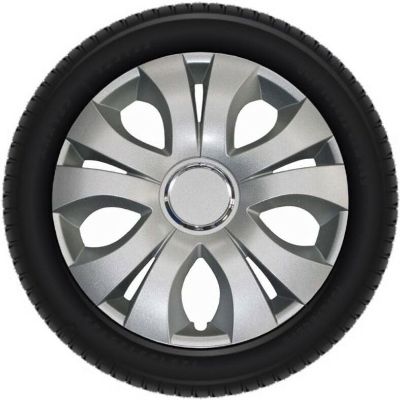 Radkappen-Satz - 14 Zoll – Top Ring – Silber Metallic