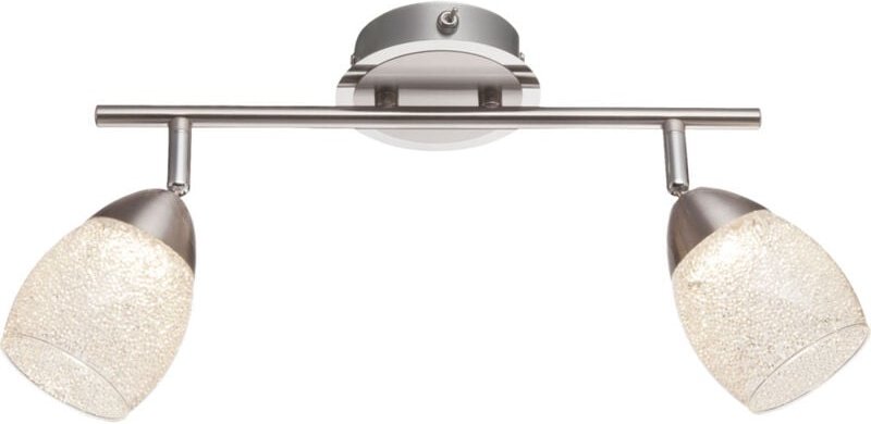 Led Deckenleuchte Chrom 2 Flammig Deckenstrahler schwenkbar Deckenlampe Kristalle, 2x led 5 Watt 430 Lumen neutralweiß, ...