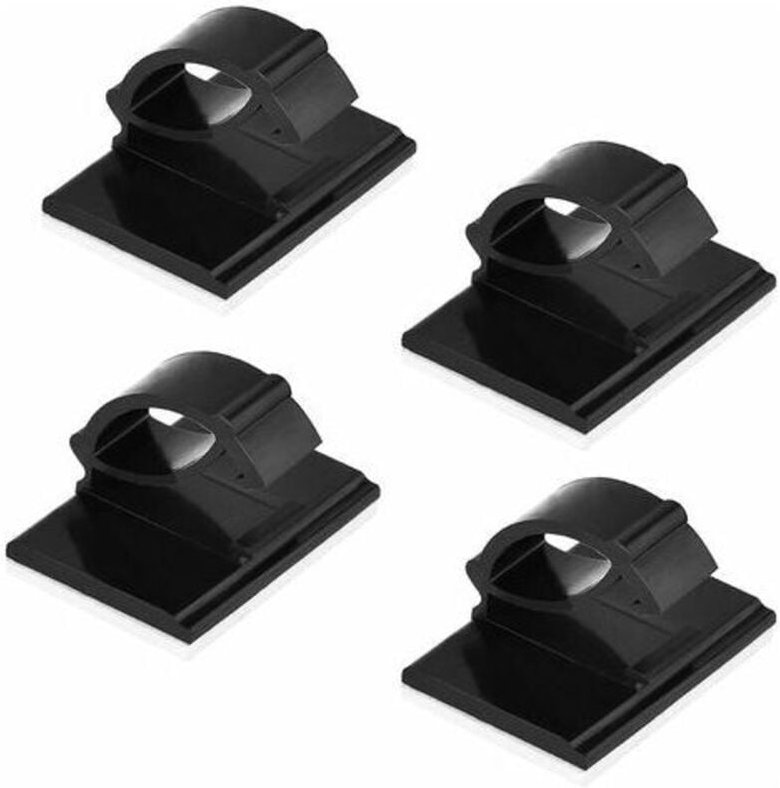 50 Stück selbstklebende Kabelbinder, rechteckige Kabelclips aus Kunststoff, Drahtclips für Kabelmanagement, Kabelklemme ...