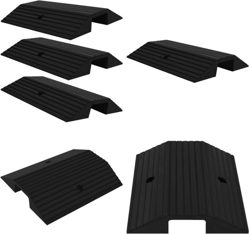 Vidaxl - Brückenschwellenrampen 3 Stk. 49x40x8 cm Gummi - Schwellenrampe - Schwellenrampen - Home & Living