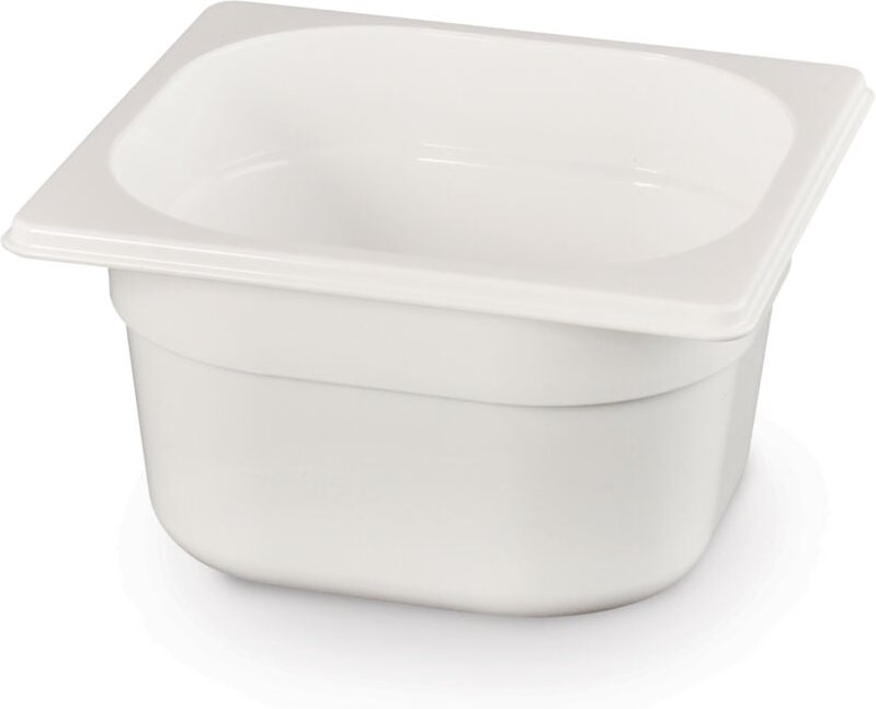 Gastronorm-Behälter 1/6, gn 1/6, 2,4L, Weiß, 176x162x(H)150mm - Hendi
