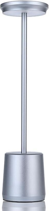 Kabellose Schreibtischlampe aus Metall, tragbare LED-Tischlampe mit Berührungssensor, wiederaufladbares 3-Farben-Licht a...