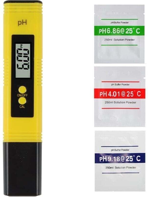 YMYNY Elektronischer pH-Meter-Tester, pH-Meter, mit LCD-Anzeige, pH-Testbereich 0,00-14,00 Ph