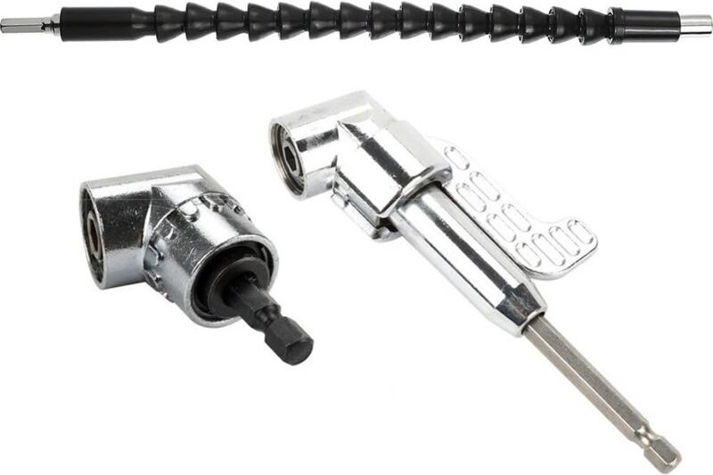 3 Stück 105 Grad gerade abgewinkeltes Sechskantschaft-Verlängerungswerkzeug, flexible Verlängerungskraft