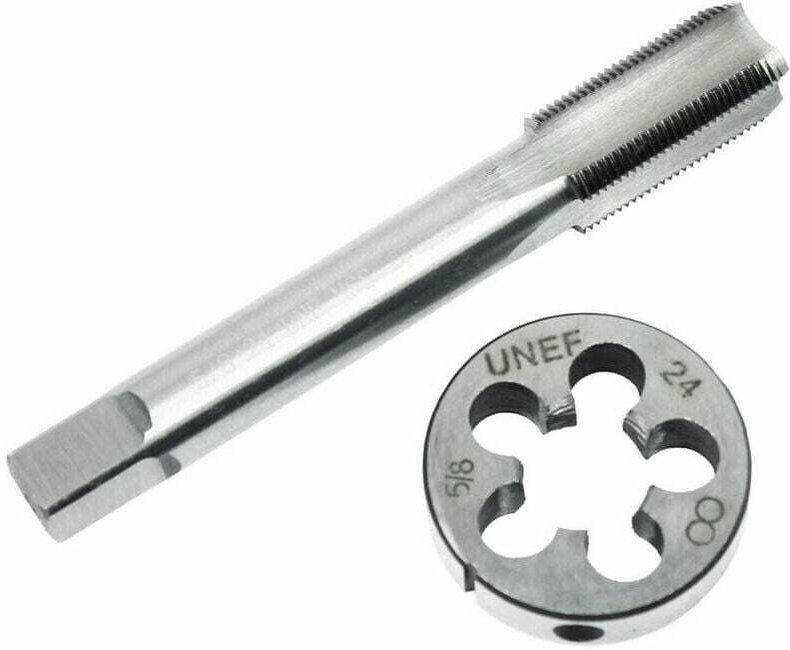 Aiperq - 2-teiliger Gewindebohrer- und Schneideisensatz (5/8-24-Satz)