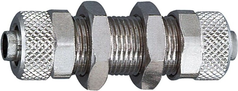 Schottverschraubung, M10x1,0, für Schlauch 6/4 mm, Messing vern. - Riegler