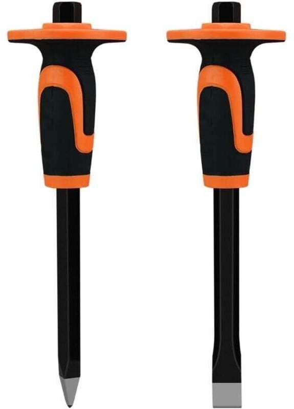 ALOVEZ 2-teiliges Maurermeißel-Set, Meißel-Set, langlebige Meißel mit Schutzvorrichtungen für Beton, Ziegel und Stein: i...