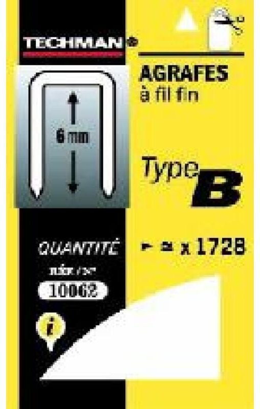 12 mm Klammern - Typ B TECHMAN