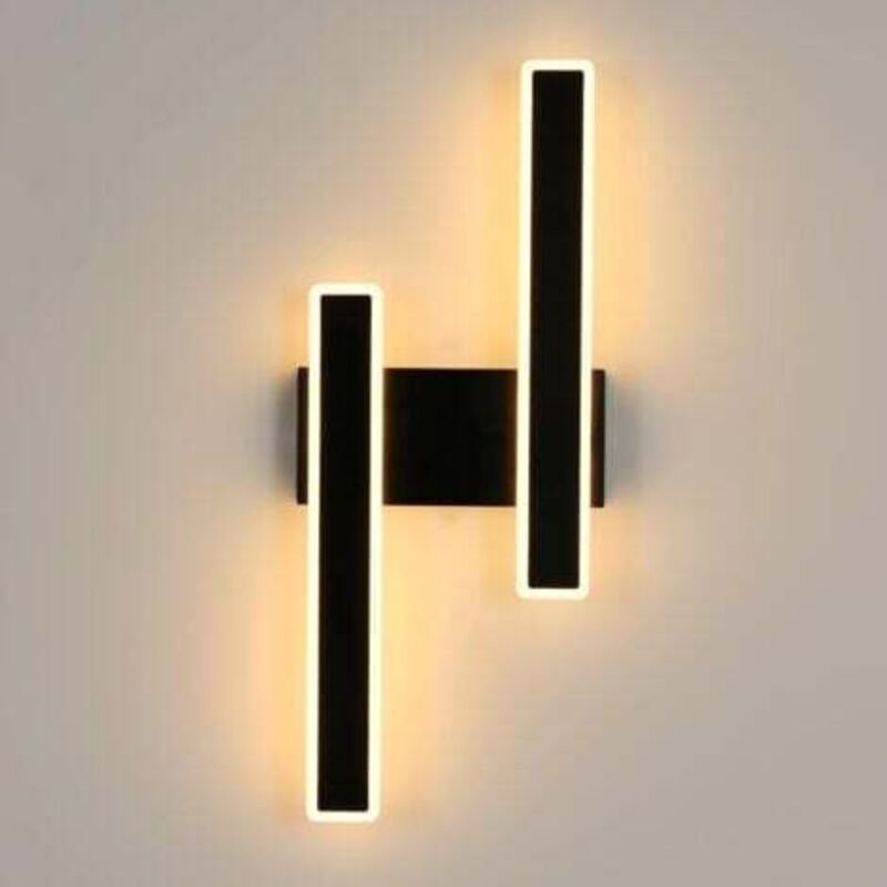 Comely - Innen led Wandlampe 32W 3600LM Schwarz Moderne Wandlampe, led Nachttischlampe für Wohnzimmer Schlafzimmer Büro ...