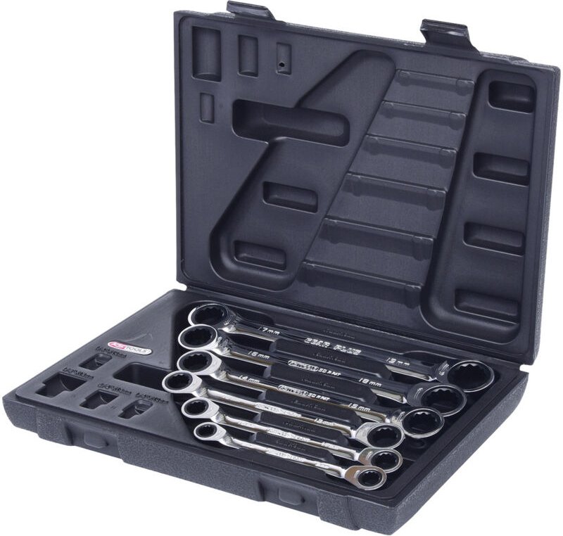 Ks Tools GEARplus Doppel-Ratschenringschlüssel-Satz, 6-tlg Koffer - 503.4556