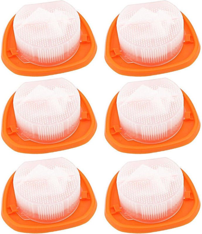 6er-Pack Filter für Black & Decker Handstaubsauger HNVC220BCP07, HNVC215BW52, HNVC215B12, HNVC215B10, HNVC115J06, HNVC11...