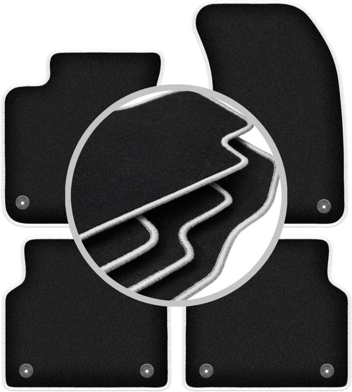 CARLUX-SILVER Autofußmatten für: Audi A8 D4 Limousine (2009-2017)