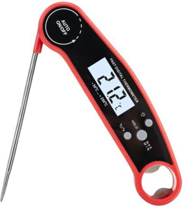 Küchenthermometer – Kochthermometer, Spezialthermometer für Fleisch, Grillgut und Lebensmittel – Klares LCD-Display – Au...