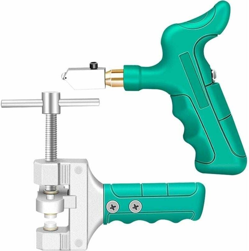 Ahlsen Fliesenschneider, robuste Aluminiumlegierung zum Schneiden von Glasfliesen mit hoher Härte, (grün)