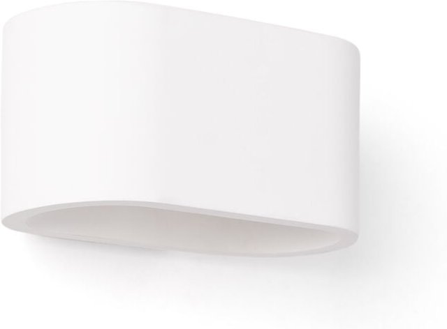 Efectoled - Wandleuchte aus Gips mit doppelseitiger Beleuchtung Merton Weiß