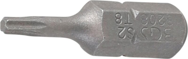 Thumbnail - Bit Länge 25 mm Antrieb Außensechskant 6,3 mm (1/4') T-Profil (für Torx) T8