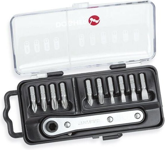 Koffer mit Schraubendreher-Bits und Ratschenschlüssel, 11-teilig Dogher 438-003
