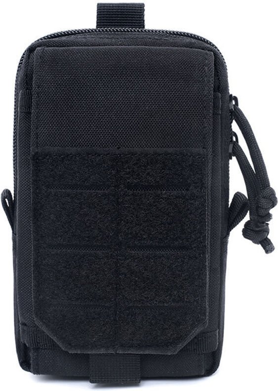 Taktische Molle-Handytasche, Gürteltasche, Militär-EDC-Tasche für Wandern, Radfahren, Reisen (schwarz) - KZQ
