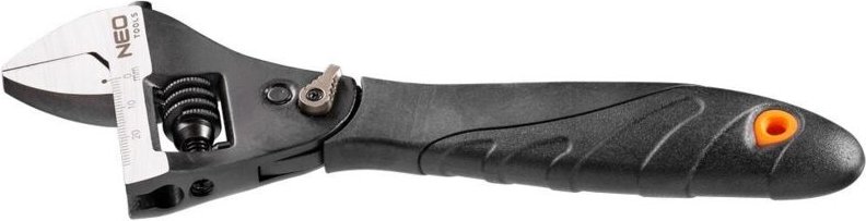 NEO TOOLS Verstellbarer Schraubenschlüssel mit Ratsche 200 mm - schnelles Arbeiten, ergonomisch