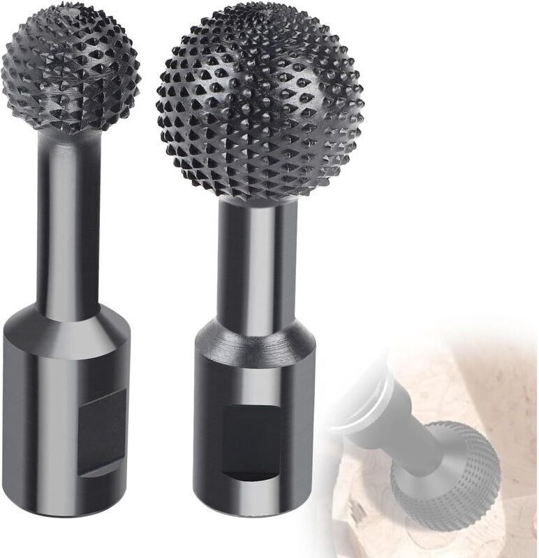 Kugelfräser für Holz, φ 25 mm + 40 mm, Kugelhohlmeißel aus Kohlenstoffstahl mit M14-Gewinde, für 115/125-mm-Winkelschlei...