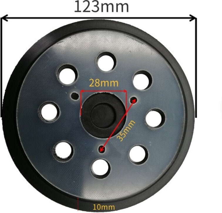 Schleifpad, 125 mm, 8-Loch-Schleifscheiben, Schleifpad