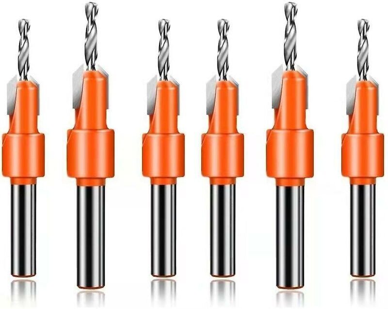 Shining House - Bohrfutter-Set mit 6 konischen Holzbohrern mit Innensechskantschlüssel, Holzbearbeitungsbohrer, Zimmerei...