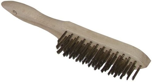 Stielbürste mit vermessingten Stahlborsten
