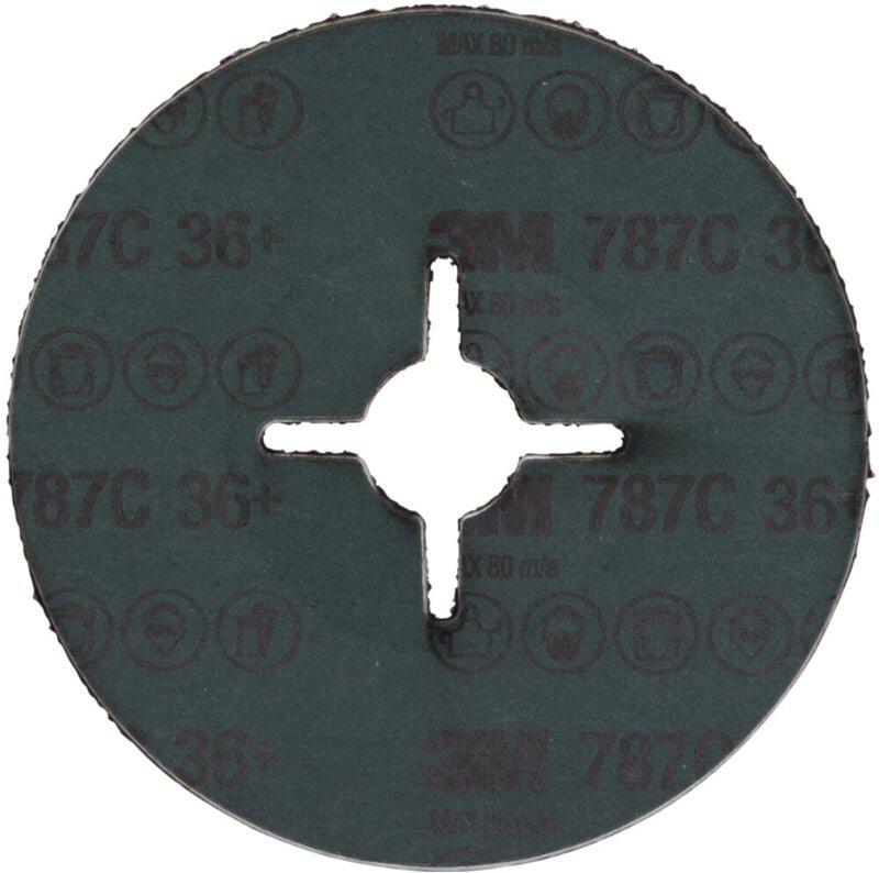 Fiberscheibe (cer) 787C, 125 mm Durchmesser, Körnung: 36 - 3M