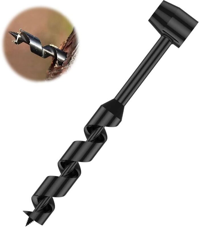 Gabrielle - Handbohrer, 25–230 mm, tragbarer Mehrzweck-Schneckenbohrer, manueller Überlebensbohrer, Überlebenswerkzeug f...