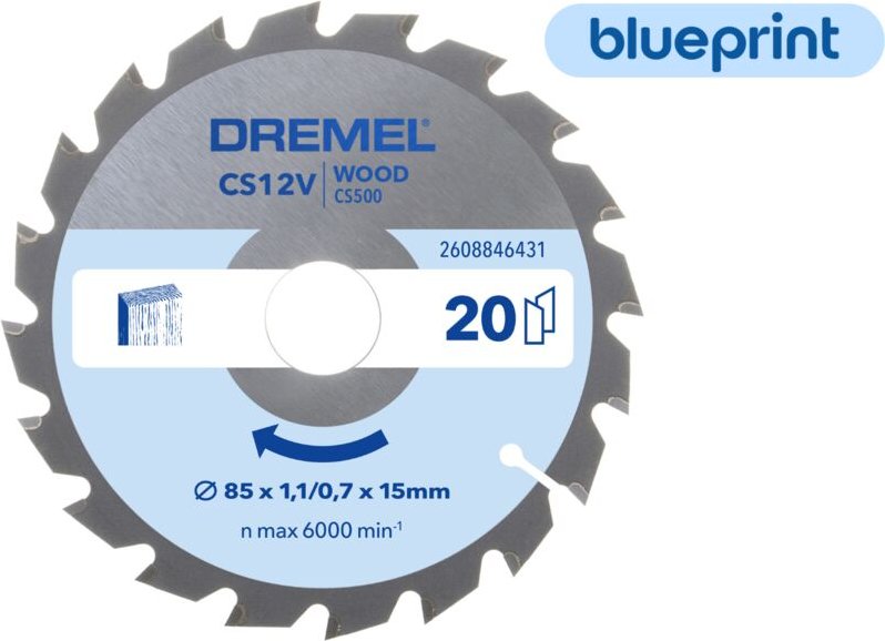 Blueprint Holz Kreissägeblatt CS500, 85 mm - Dremel
