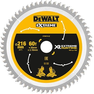 DeWALT Zubehör - Sägeblatt Holz 216x30 mm, 60 Zähne DT99570