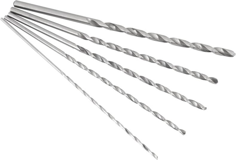 Jeffergarden - Extra langes Hochgeschwindigkeitsstahl-Spiralbohrerwerkzeug mit geradem Schaft, 2–5 mm, für Holz