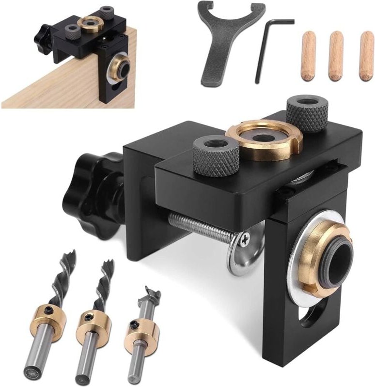 Bohrlehre, Taschenlochlehre, Locherlokalisierung, 8/10/15-mm-Lochstanzsatz, Elektrowerkzeuglehren, 3-in-1-Bolzenlehre mi...