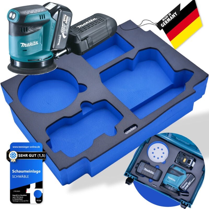 Schaumeinlage Schaumstoffeinlage für Makita Akku-Exzentschleifer DBO180 - Schwäble