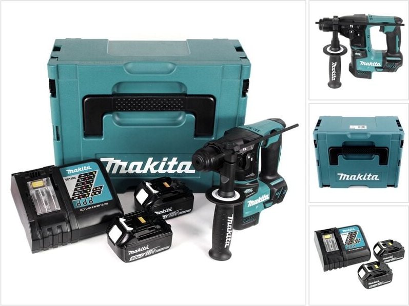 Makita - dhr 171 rmj Akku Bohrhammer Brushless sds Plus 18V 1,2J + 2x Akku 4,0Ah + Ladegerät + Makpac